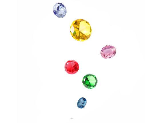五色の宝石たち。