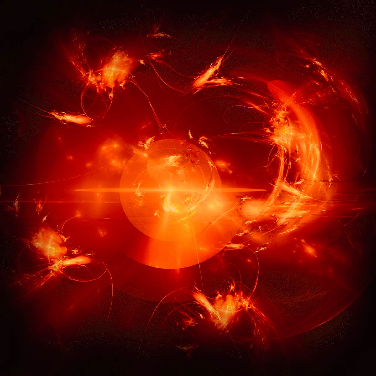 太陽の元となる超高温の恒星のイメージ画像。